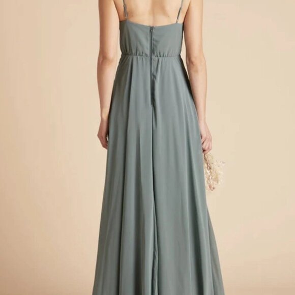 Birdy Grey Kaia Bridesmaid Dress Chiffon Sea Glass - Size Small, EUC - Picture 3 of 3